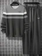 Conjunto Moletom Com Recortes Estilo Esportivo Urbano