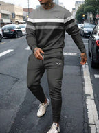 Conjunto Moletom Com Recortes Estilo Esportivo Urbano
