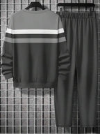 Conjunto Moletom Com Recortes Estilo Esportivo Urbano