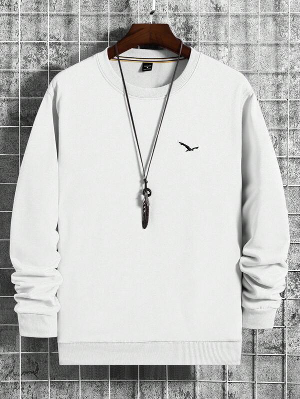 Moletom Masculino Oversized Gola Careca Casual Minimalista