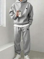 Conjunto Moletom Hoodie Com Calça Jogger Casual