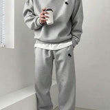 Conjunto Moletom Hoodie Com Calça Jogger Casual