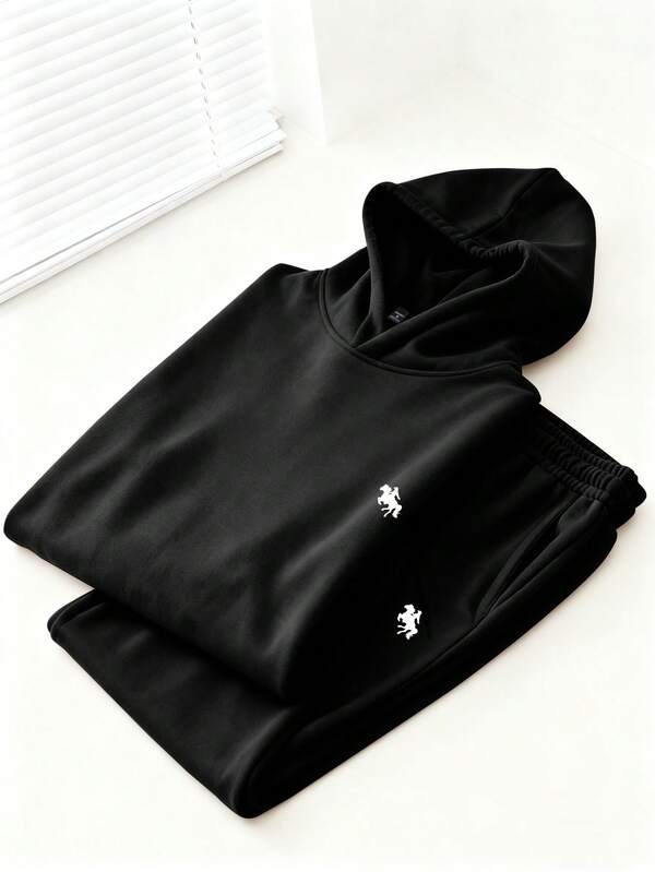 Conjunto Moletom Hoodie Com Calça Jogger Casual