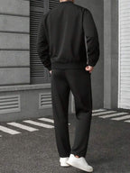 Conjunto Moletom Com Jaqueta Bomber Estilo Minimalista