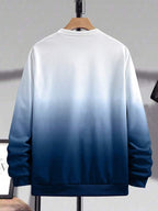 Moletom Masculino Degradê Com Estampa Casual Minimalista