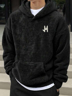 Moletom Teddy Felpado Com Capuz Estilo Casual Urbano
