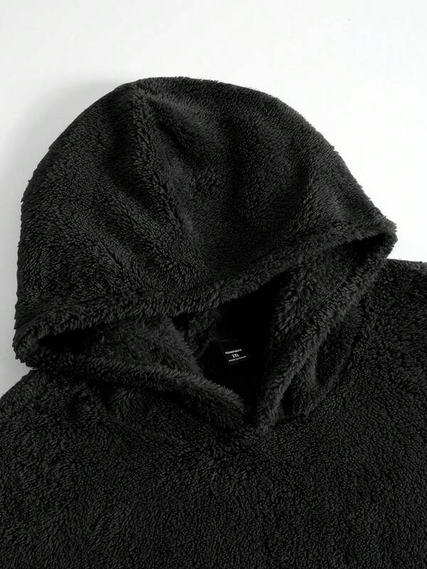 Moletom Teddy Felpado Com Capuz Estilo Casual Urbano