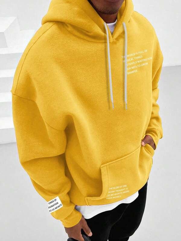 Moletom Oversized Com Bolso Canguru Estilo Streetwear