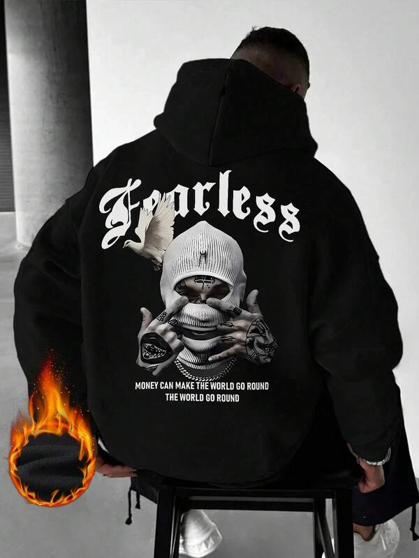 Moletom Felpado Fearless Estilo Gothic Streetwear