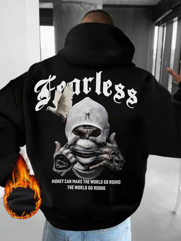 Moletom Felpado Fearless Estilo Gothic Streetwear