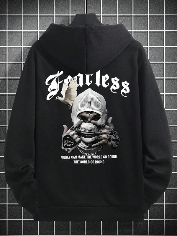 Moletom Felpado Fearless Estilo Gothic Streetwear
