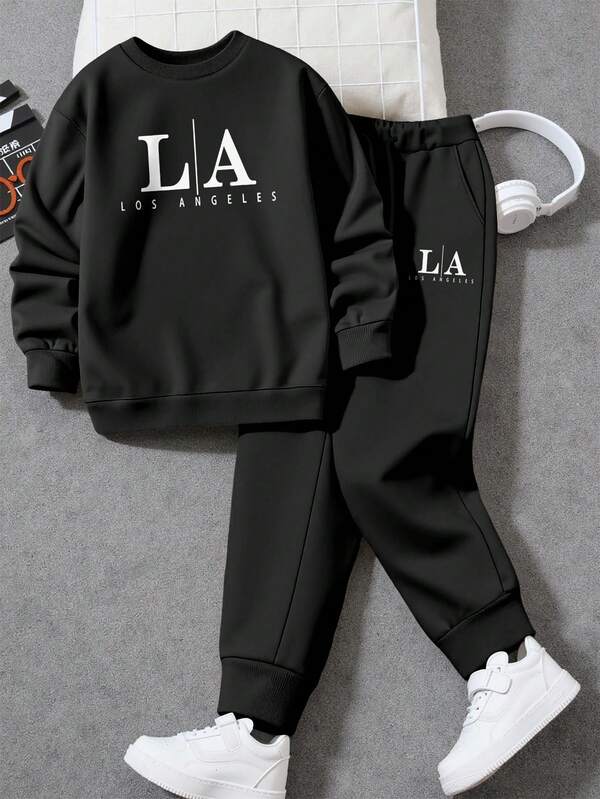 Conjunto Moletom Casual Com Estampa Frontal