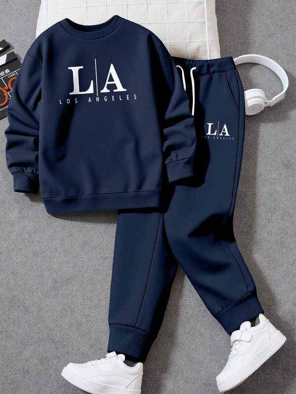 Conjunto Moletom Casual Com Estampa Frontal