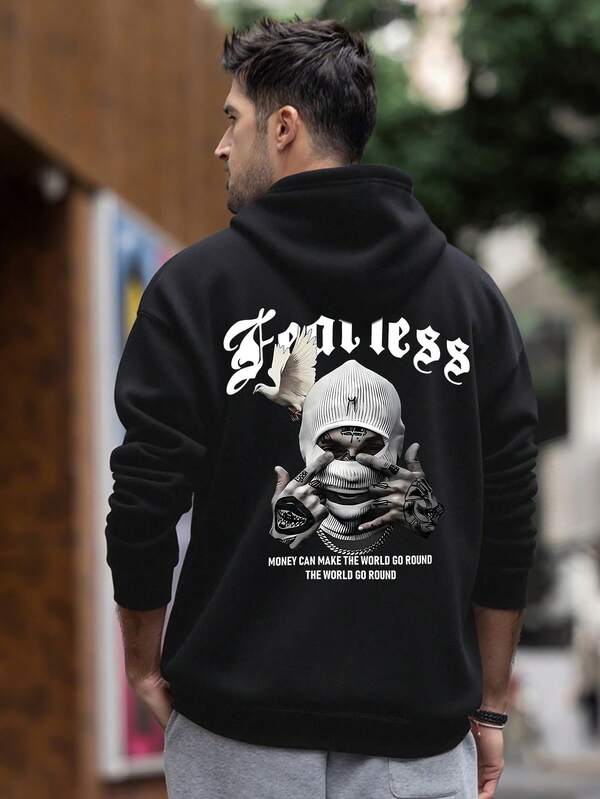 Moletom Felpado Fearless Estilo Gothic Streetwear