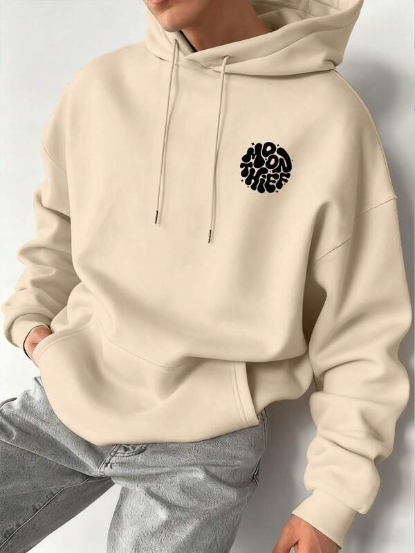 Moletom Oversized Felpado Com Capuz Estilo Urbano