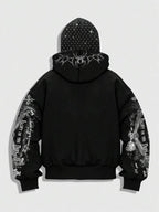 Moletom Jesus Crown Estilo Gothic Streetwear Térmico