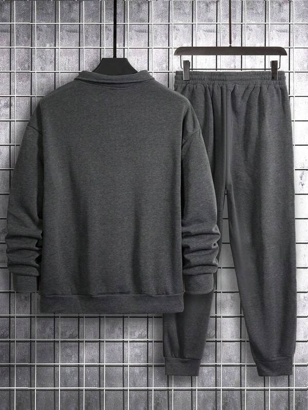 Conjunto Moletom Gola Polo Com Calça Jogger Casual