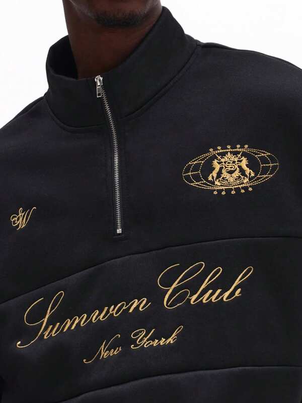 Moletom Summon Club Com Zíper Estilo Casual Premium