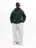 Moletom Oversized Com Recortes Estilo Streetwear Futurista
