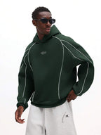 Moletom Oversized Com Recortes Estilo Streetwear Futurista