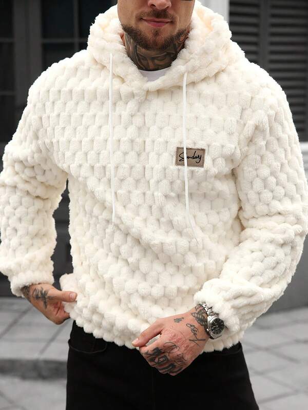 Moletom Masculino Peluciado Com Capuz Casual Inverno