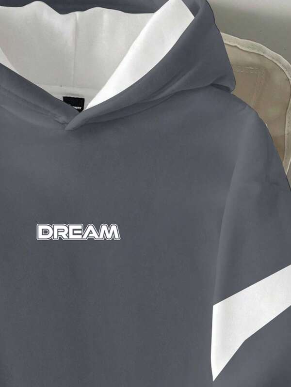 Moletom Oversized Dream Com Capuz Estilo Streetwear
