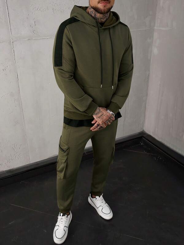 Conjunto Moletom Hoodie Com Calça Cargo Urbana