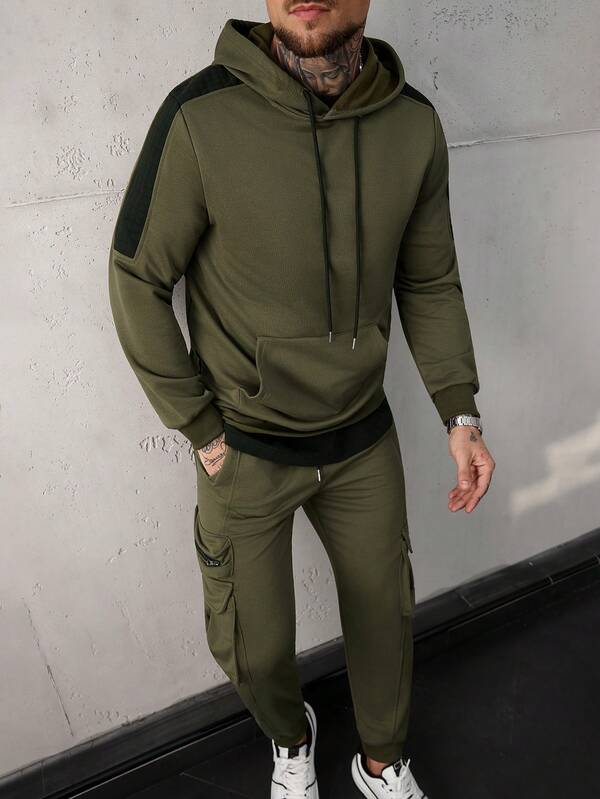 Conjunto Moletom Hoodie Com Calça Cargo Urbana