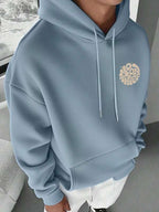 Moletom Oversized Felpado Com Capuz Estilo Urbano