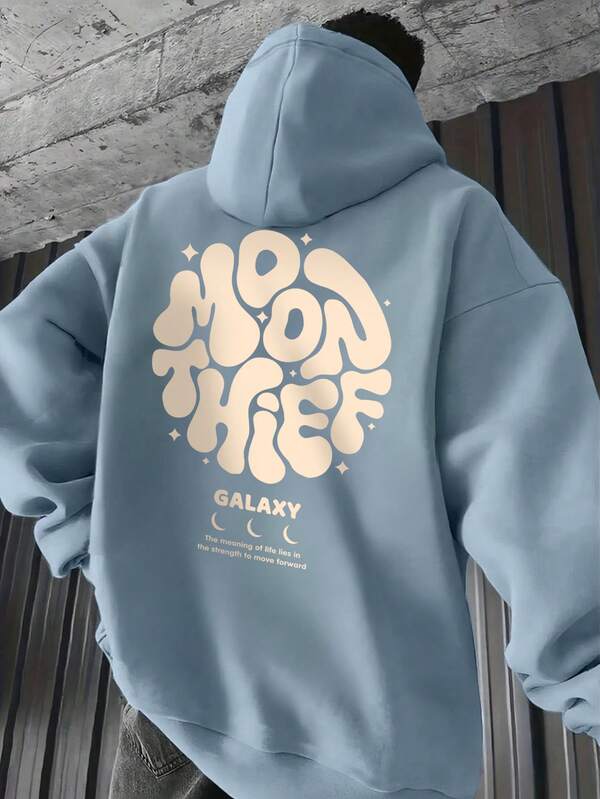 Moletom Oversized Felpado Com Capuz Estilo Urbano