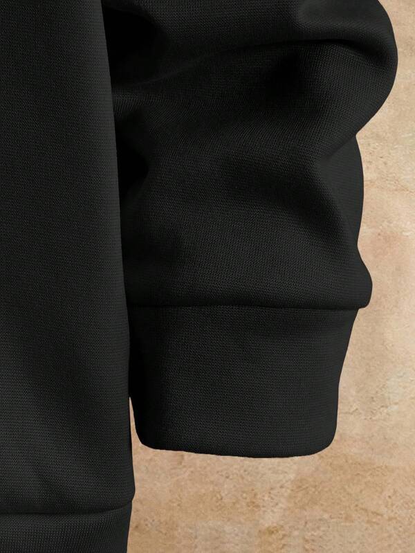 Moletom Masculino Casual Com Recortes Minimalista Urbano