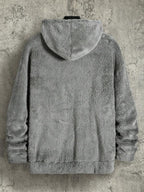 Moletom Teddy Felpado Com Capuz Estilo Casual Urbano