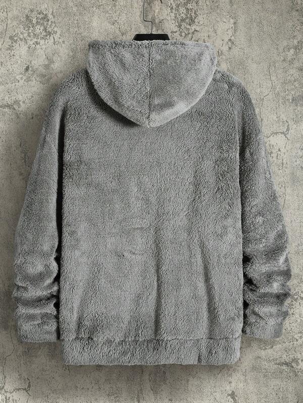 Moletom Teddy Felpado Com Capuz Estilo Casual Urbano