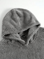 Moletom Teddy Felpado Com Capuz Estilo Casual Urbano