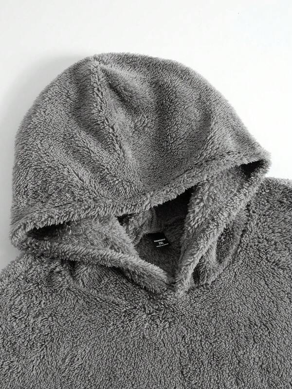 Moletom Teddy Felpado Com Capuz Estilo Casual Urbano