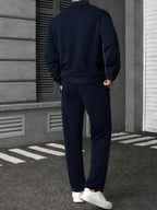 Conjunto Moletom Com Jaqueta Bomber Estilo Minimalista