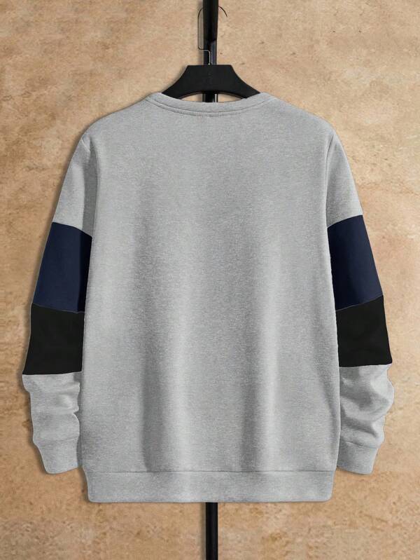 Moletom Masculino Casual Com Recortes Minimalista Urbano