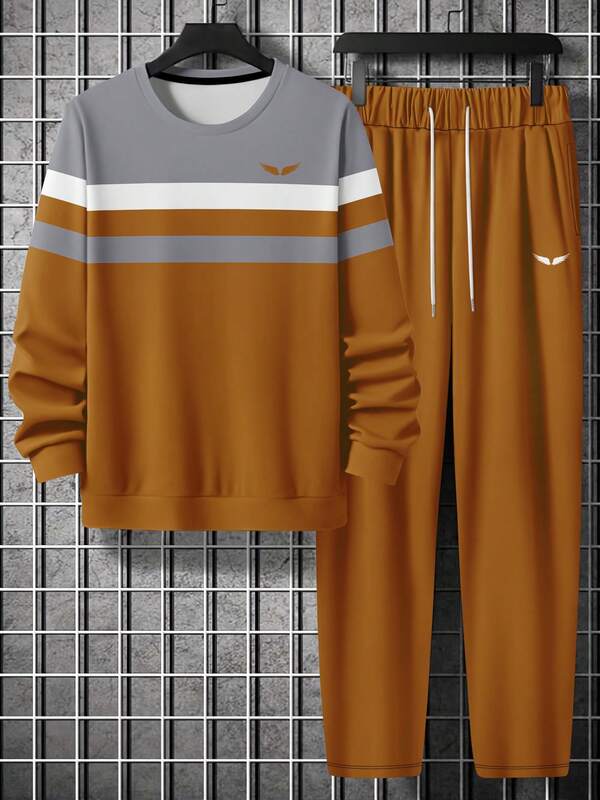 Conjunto Moletom Com Recortes Estilo Esportivo Urbano