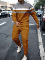 Conjunto Moletom Com Recortes Estilo Esportivo Urbano