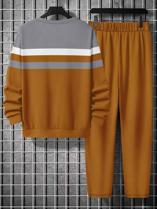 Conjunto Moletom Com Recortes Estilo Esportivo Urbano