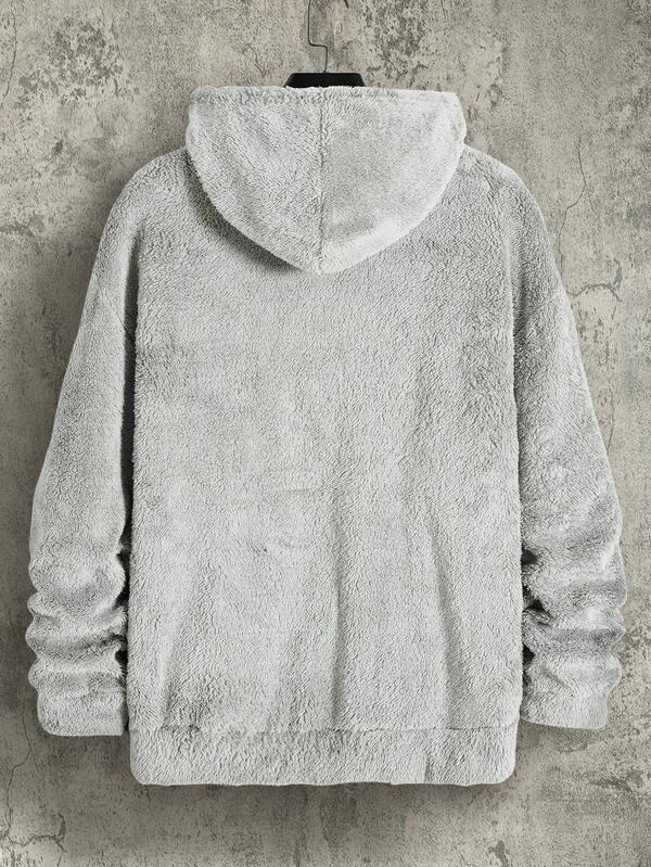 Moletom Teddy Felpado Com Capuz Estilo Casual Urbano