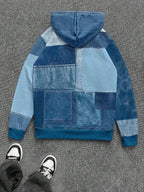 Moletom Patchwork Cruz Bordada Estilo Vintage Streetwear