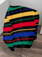 Moletom Listrado Oversized Estilo Casual College Urbano