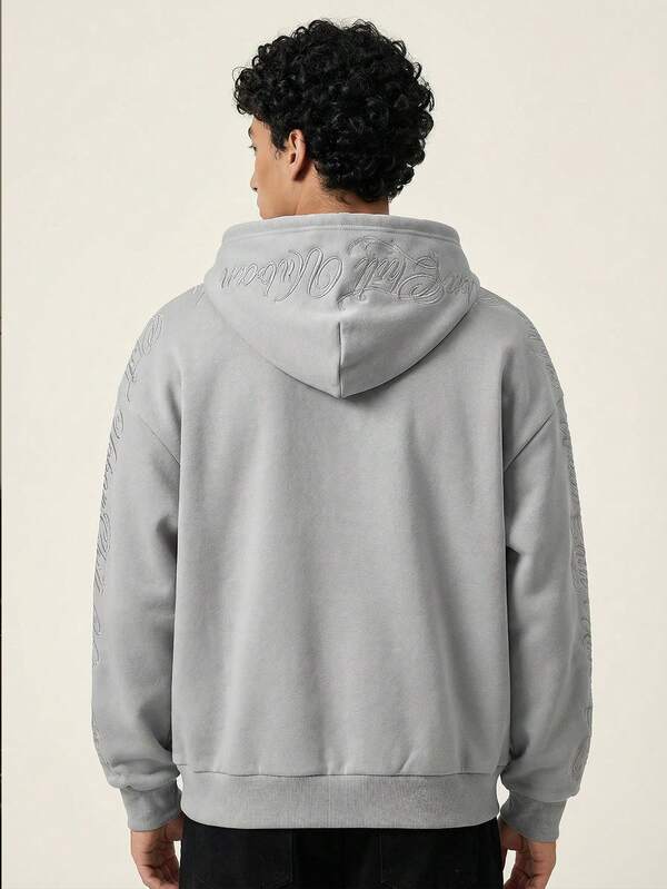 Moletom Oversized Com Zíper Estilo Streetwear Gothic Casual
