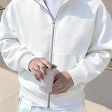 Moletom Masculino Aberto Gola Alta Casual Oversized Moderno