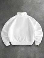 Moletom Masculino Aberto Gola Alta Casual Oversized Moderno