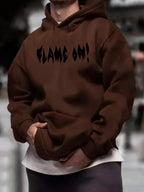 Moletom Oversized V Flame Estilo Streetwear Dark Casual
