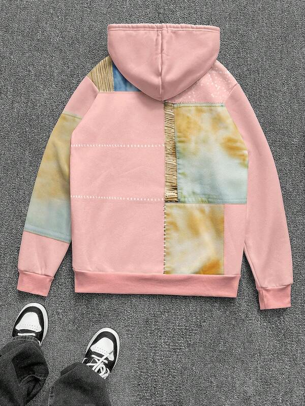 Moletom Patchwork Cruz Bordada Estilo Vintage Streetwear