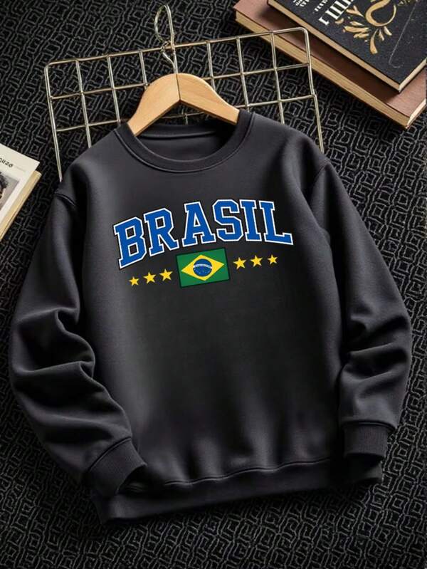 Moletom Masculino Brasil Varsity Casual
