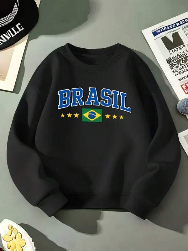 Moletom Masculino Brasil Varsity Casual
